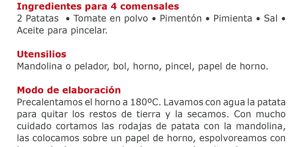 Chips de patata tomatados con +Tomate