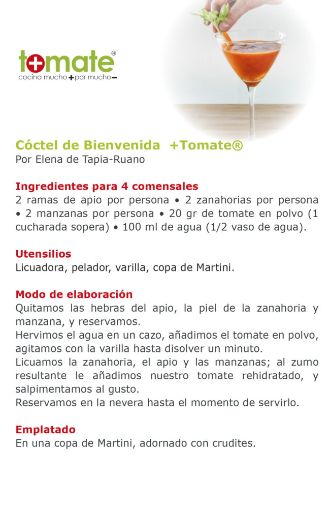 Cóctel de bienvenida +Tomate