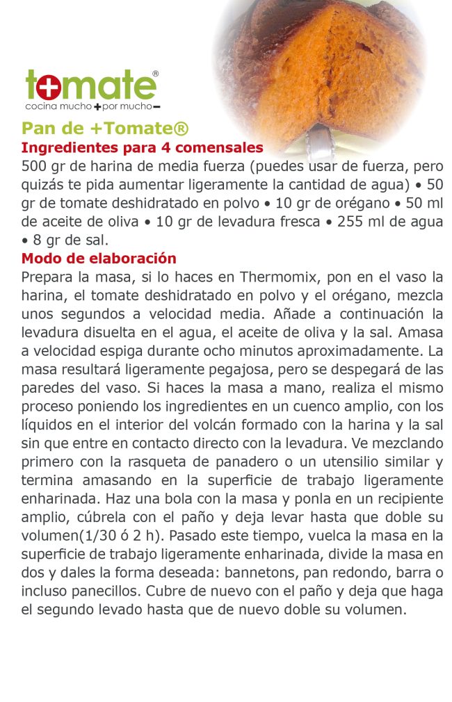 Pan de tomate +Tomate