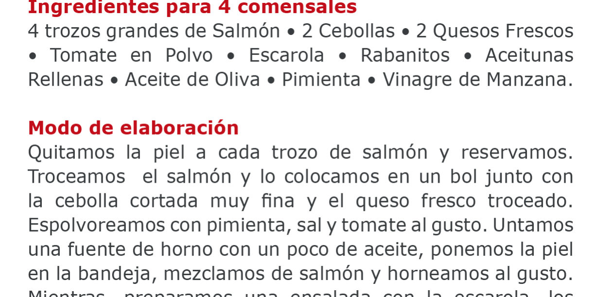 Toque salmón rojo con +Tomate